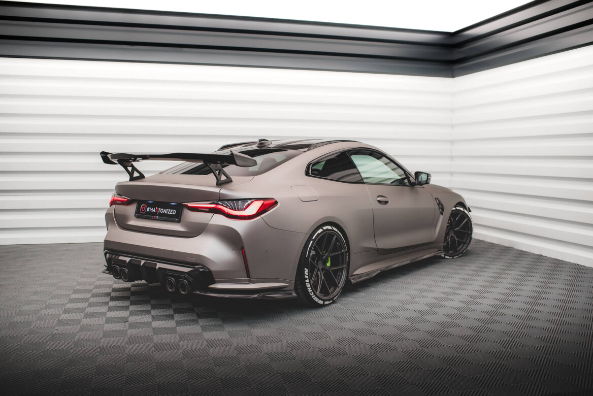 Aileron de rail de toit en fibre de carbone Maxton Design pour BMW M4 G82 Competition 