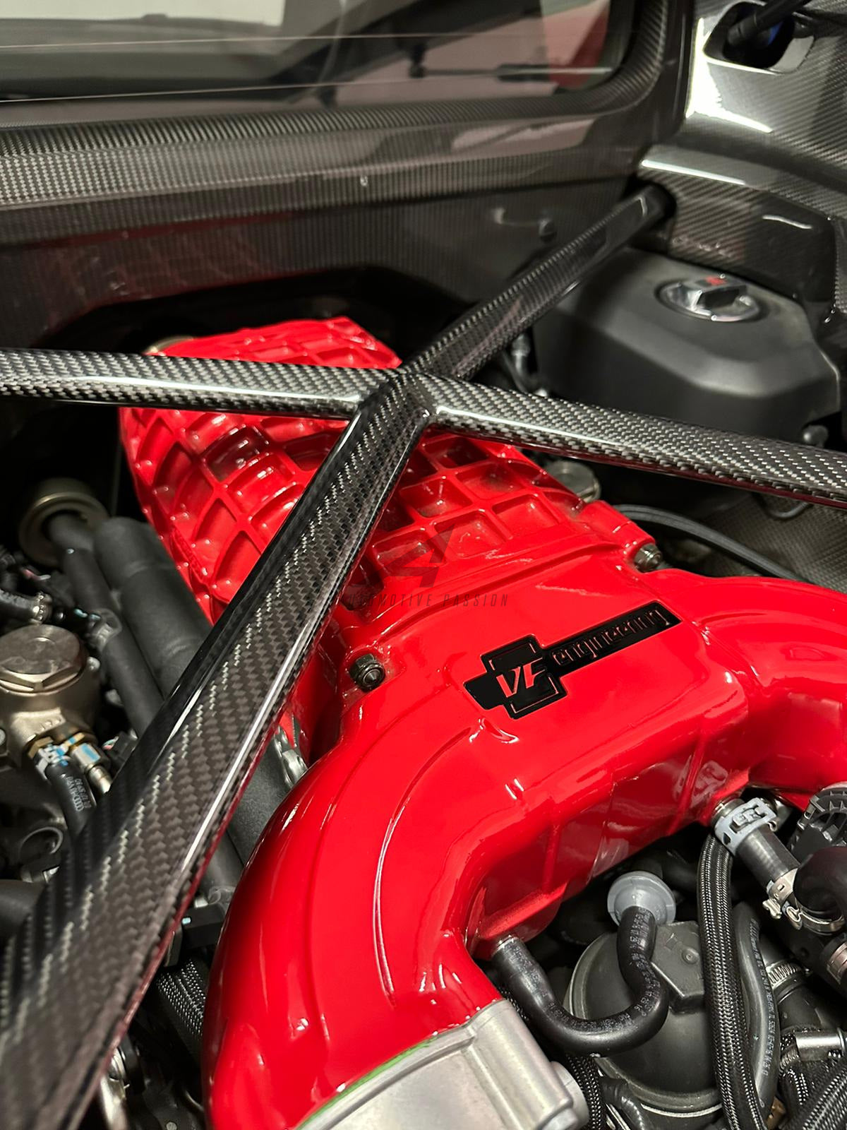 Automotive Passion V10 Carbon Motorstrebe passend für Audi R8 4S & Lamborghini Huracan