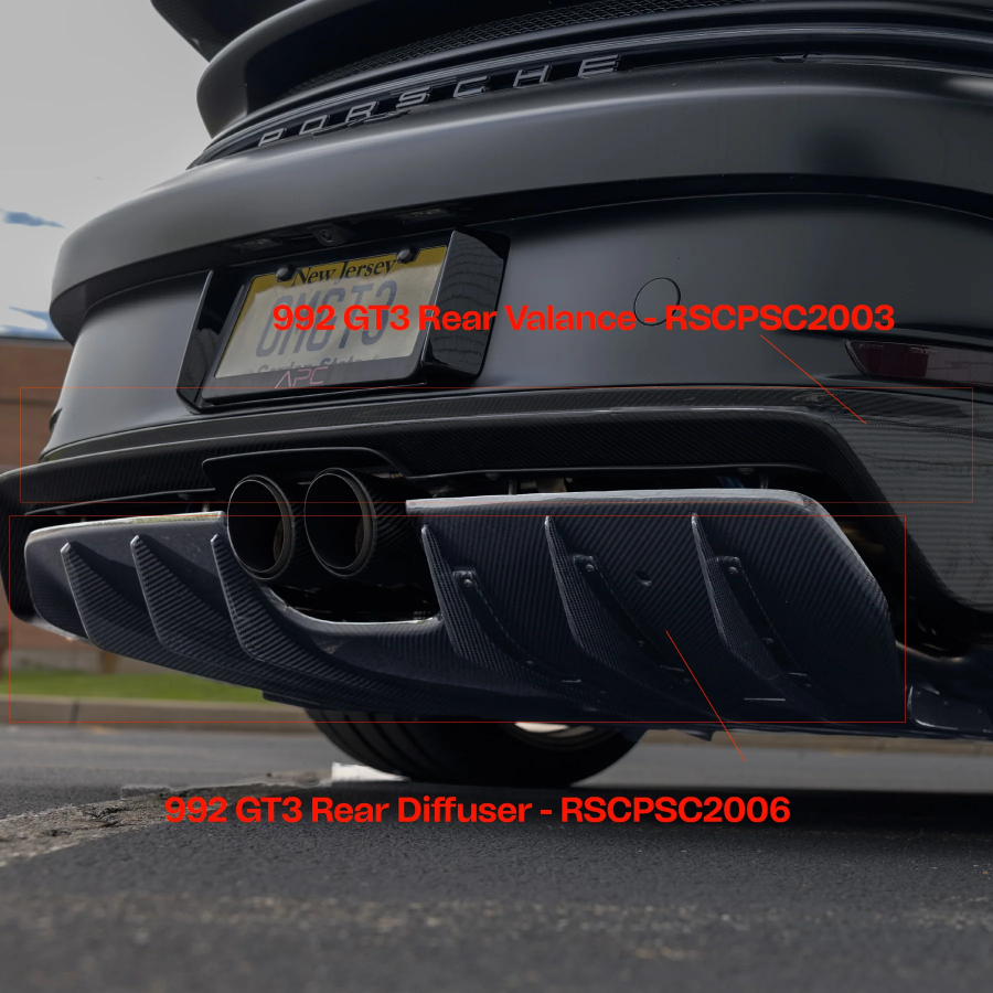 RACING SPORT CONCEPTS - Carbon oberer Heckdiffusor für Porsche 992 GT3