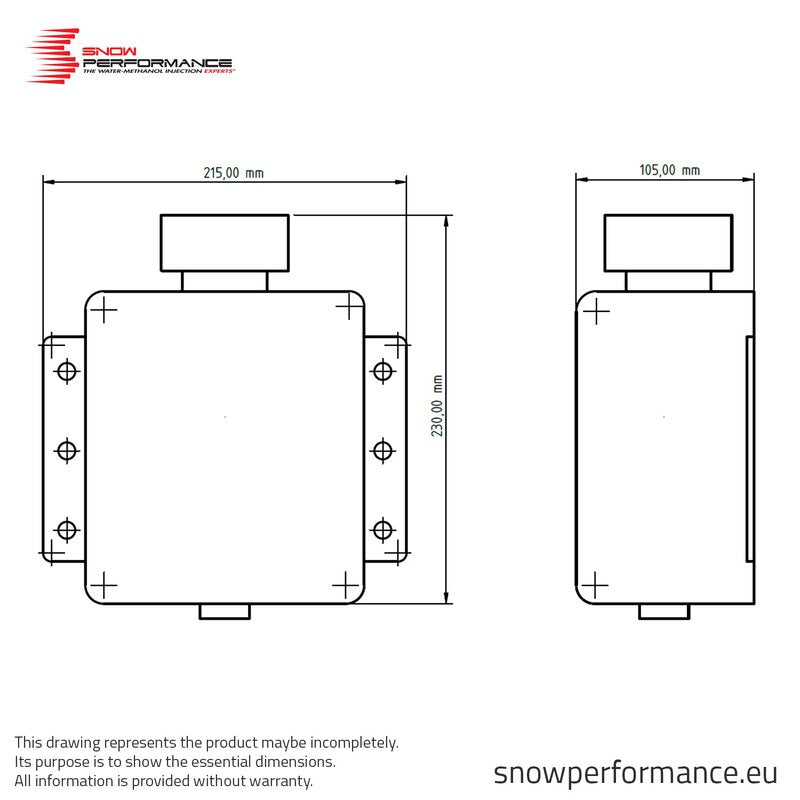 SNOW PERFORMANCE injection d'eau réservoir 3l avec indicateur de niveau 