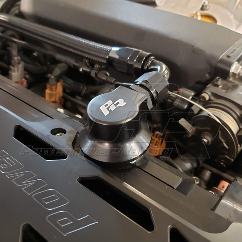 Couvercle de reniflard PHR pour 2JZ avec connexion -10 ORB Toyota Supra MK4 