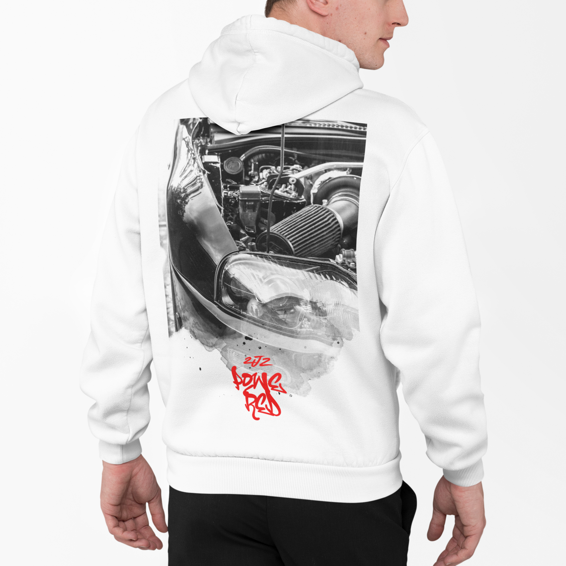 BOOSTED ENGINES ''2JZ POWERED'' MEN'S HOODIE 