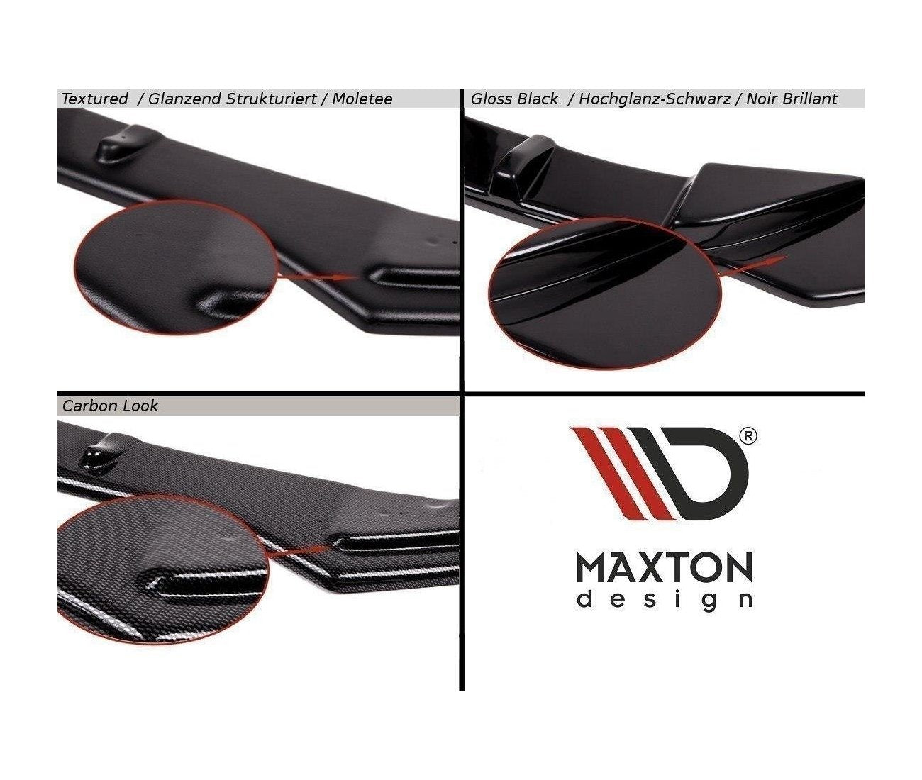 MAXTON DESIGN Cup spoiler lip V.1 Audi RS3 8P