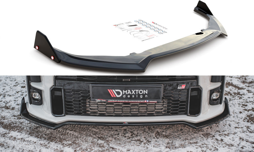 Maxton Design Cup Spoilerlippe V.3 +Flaps für Toyota GR Yaris Mk4