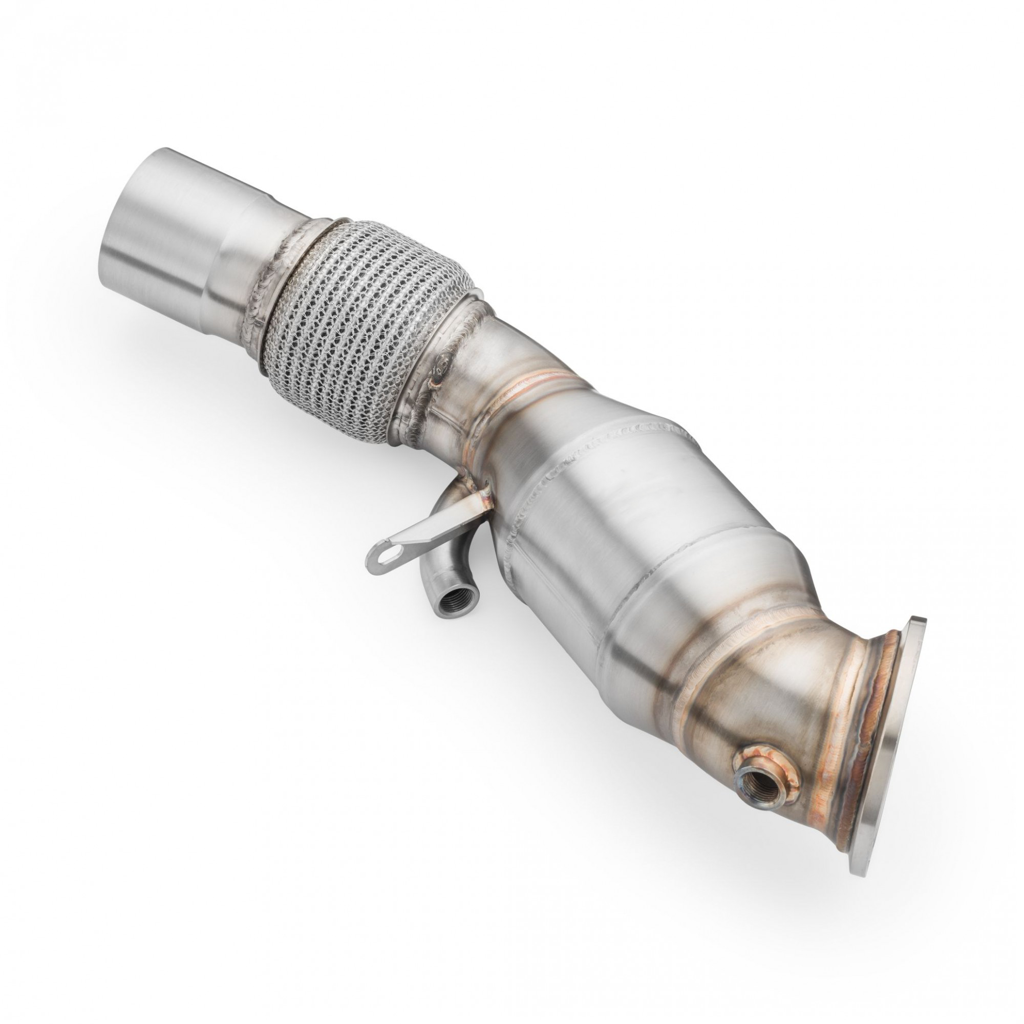 TURBOLOGIC Downpipe passend für BMW F22-F23, F22-F23 LCI 220i, 230i B48 + SCHALDÄMPFER