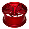 YIDO PERFORMANCE WHEELS | YP 7.2 FORGED | BRUSHED CANDY RED - Turbologic