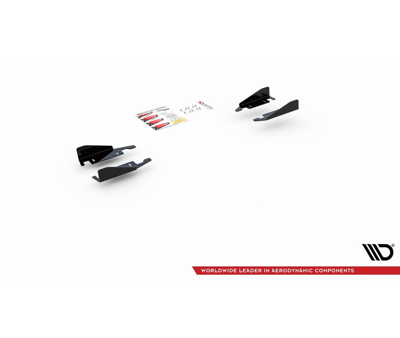 MAXTON DESIGN Seitliche Schweller Flaps für VW Golf 8 GTI / GTI Clubsport schwarz Hochglanz - Turbologic